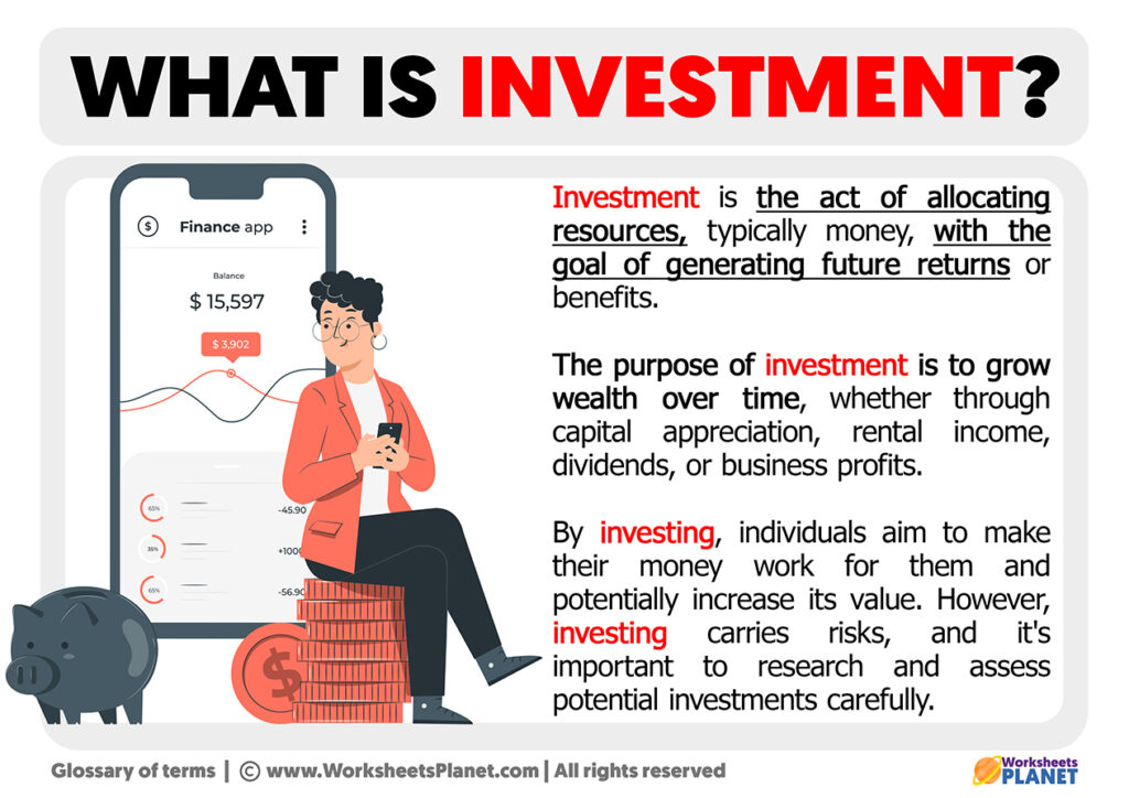 investment definition and meaning collins english