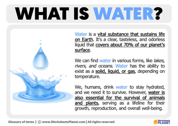 What is Water | Definition of Water