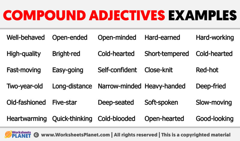 Compound Adjectives Examples