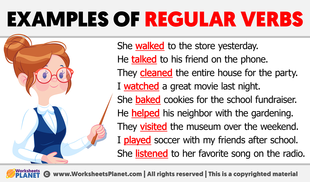 Examples Of Regular Verbs