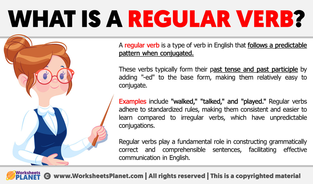 What is a Regular Verb | Definition of Regular Verb