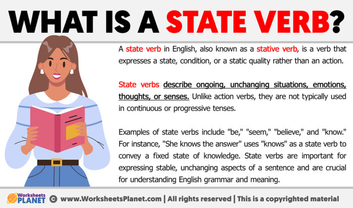 What is a State Verb | Definition of Stative Verbs