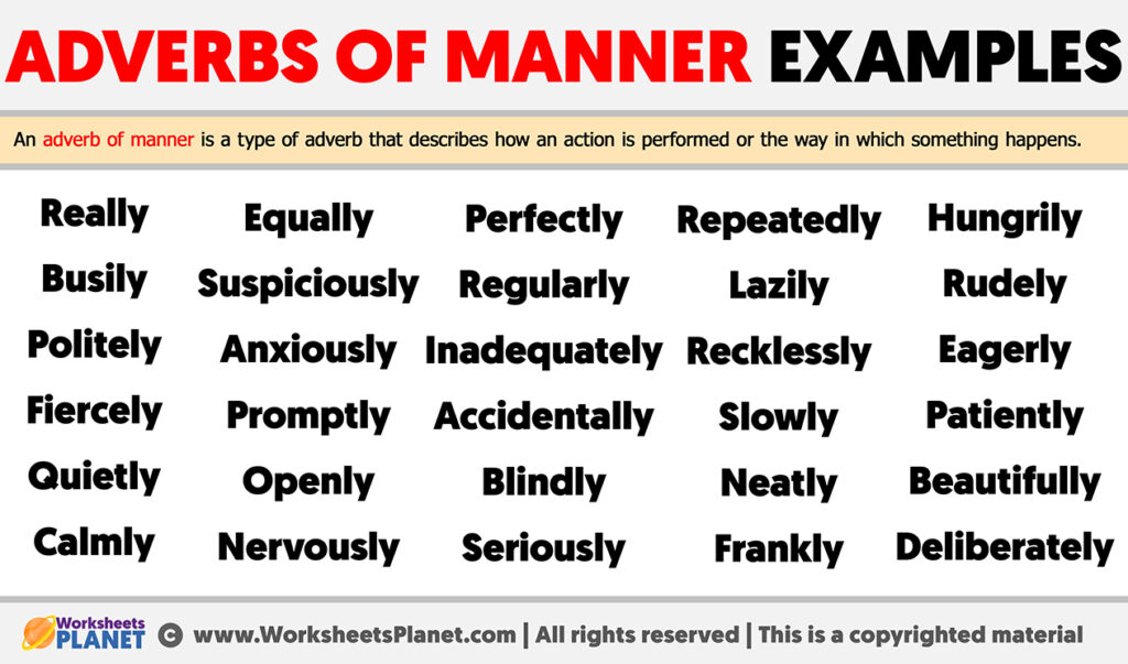 Adverbs Of Manner Examples 1392