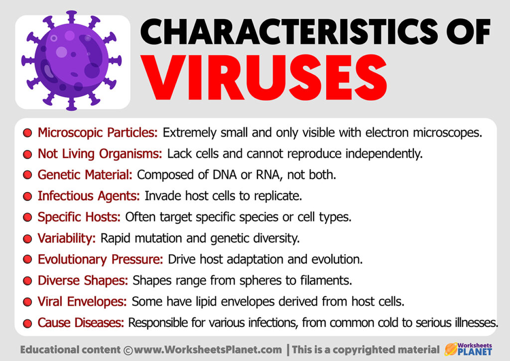 What Are The 5 Main Characteristics Of Viruses