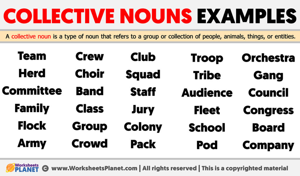 Collective Nouns Examples