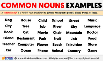 common nouns examples person