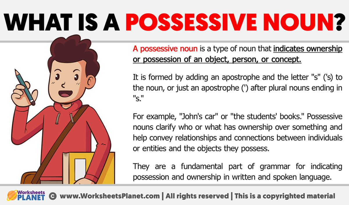 What Is A Possessive Noun