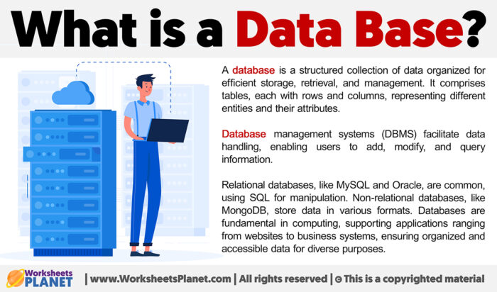 What is a Data Base | Definition of Data Base