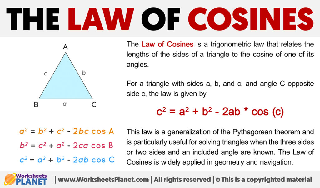 law-of-cosines-formula-definition