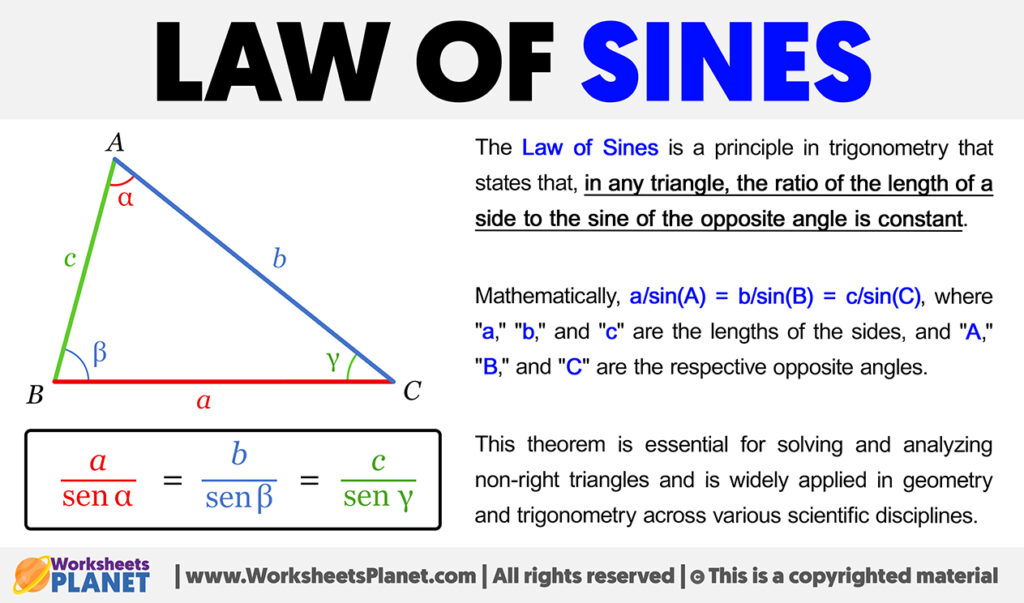 Law Of Sines Formula Definition 9926