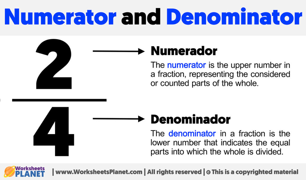 Numerator And Denominator Of A Fraction