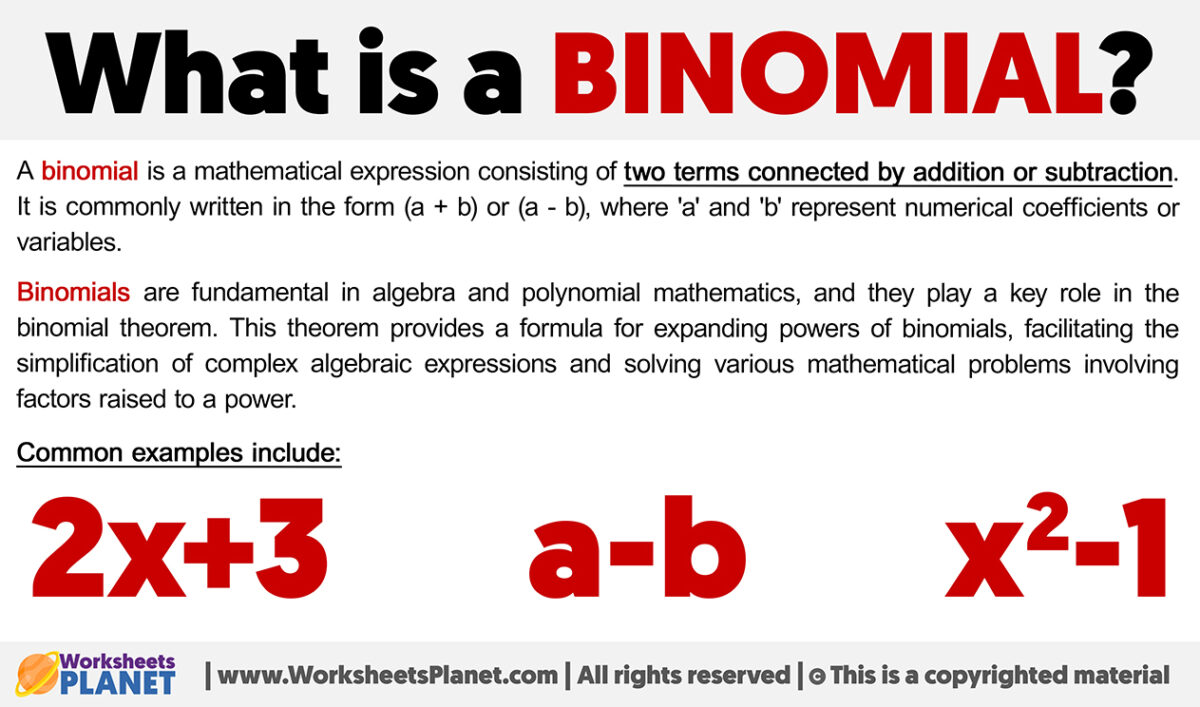 What is a Binomial | Definition of Binomial