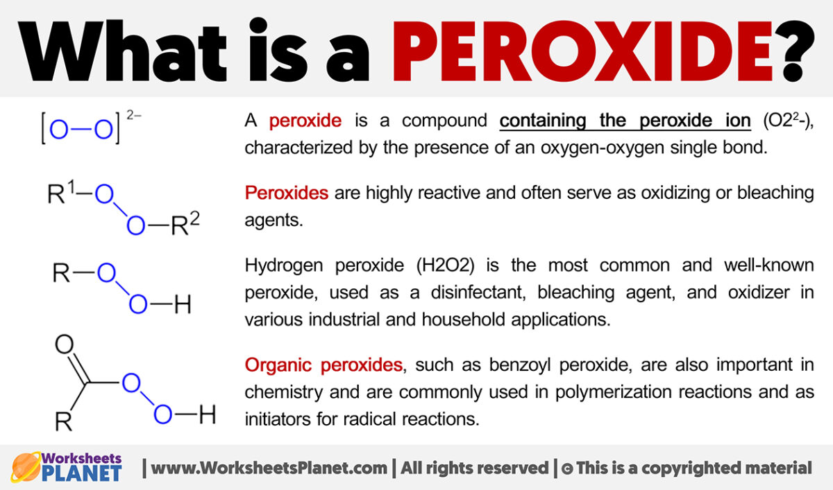 What Is A Peroxide Definition Of Peroxide