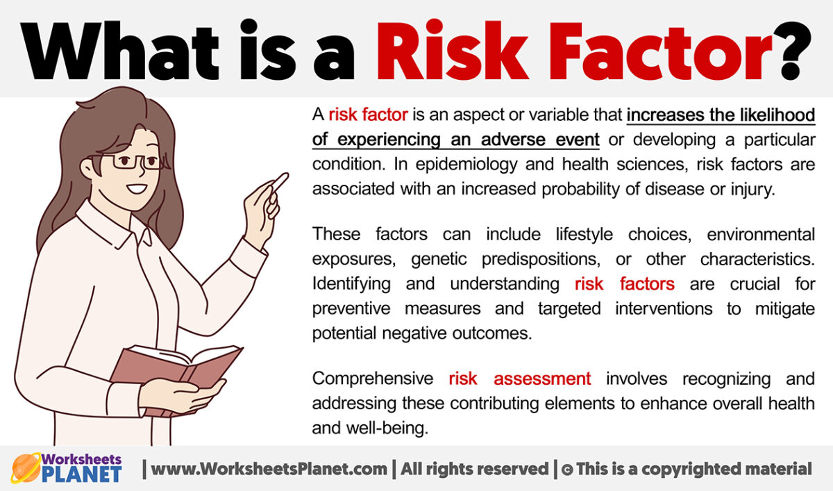 What is a Risk Factor? - Worksheets Planet