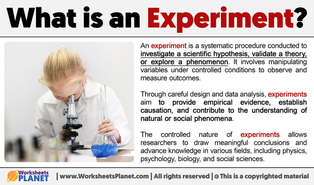 what does experiment definition mean