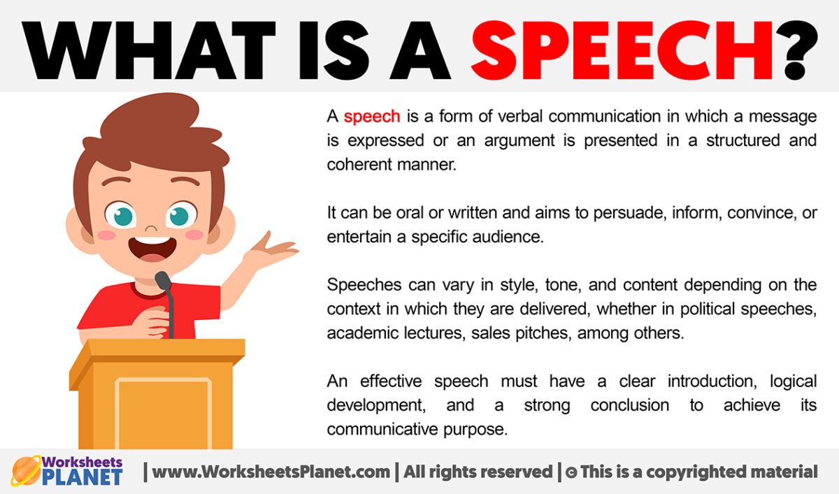 definition of speech by expert