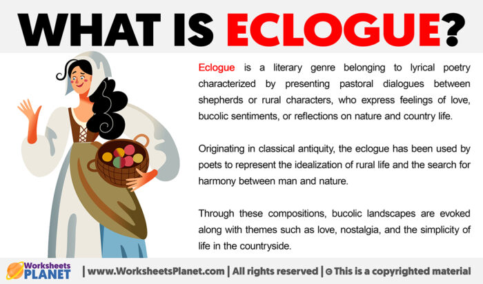 What is Eclogue | Definition of Eclogue