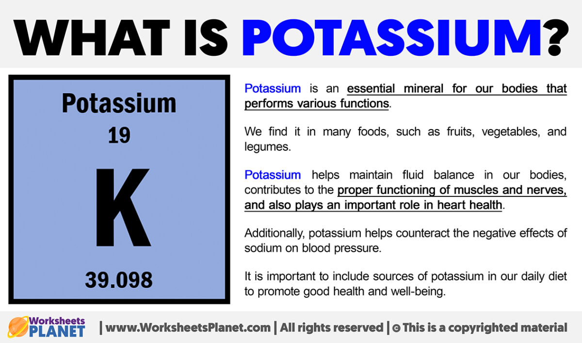 What is Potassium | Definition of Potassium