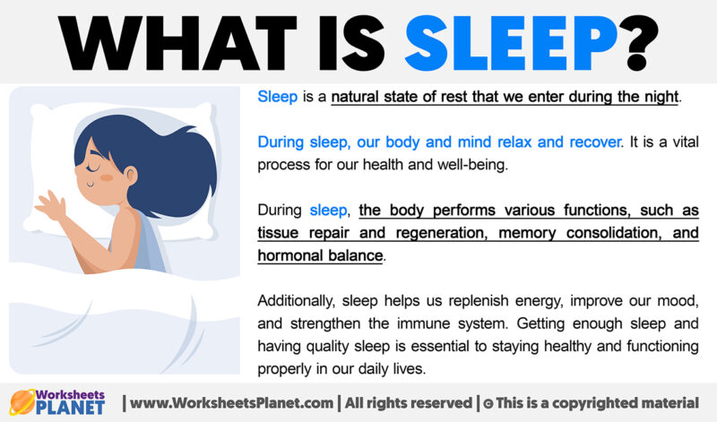 What is Sleep | Definition of Sleep