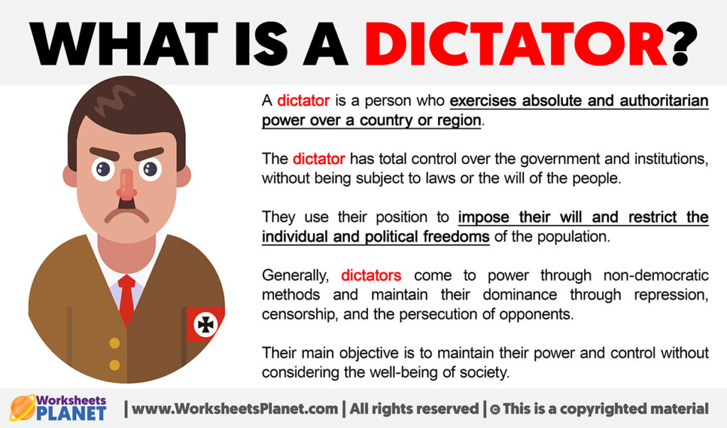 What Is A Dictator Definition Of Dictator