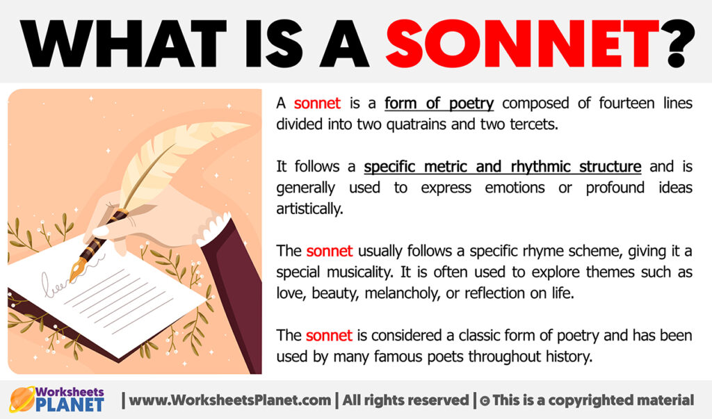 What Is A Sonnet | Definition Of Sonnet