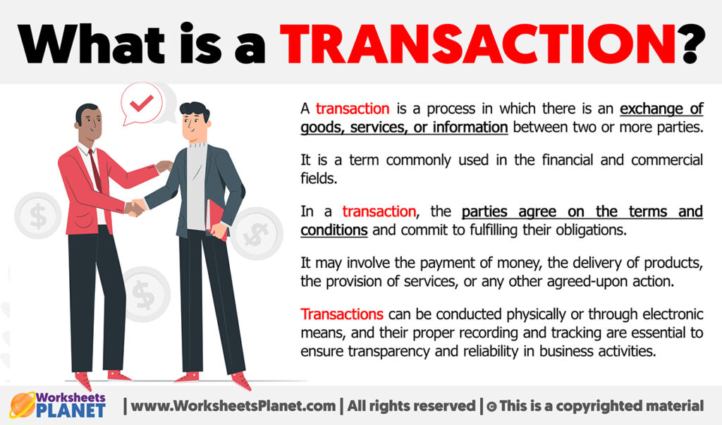 What Is A Transaction | Definition Of Transaction