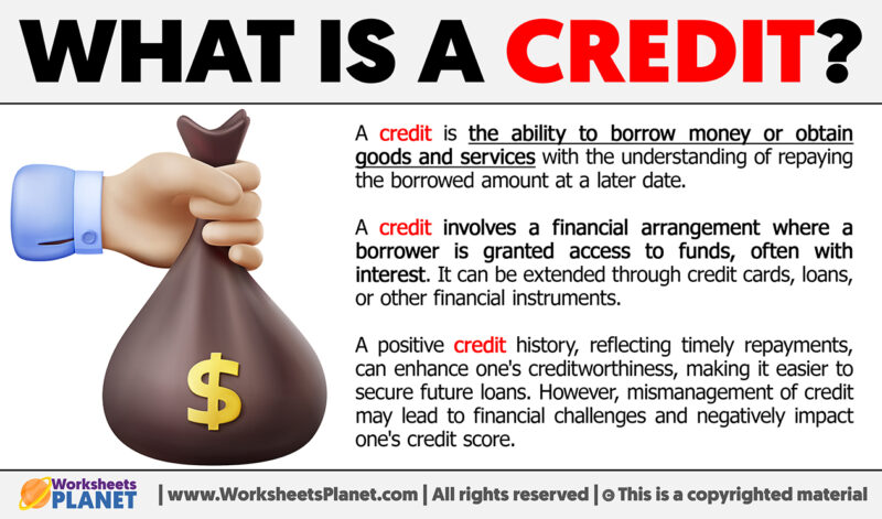 What Is A Credit Definition Of Credit