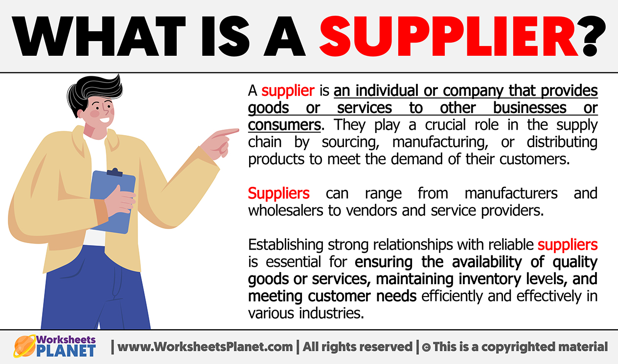 What Is A Supplier