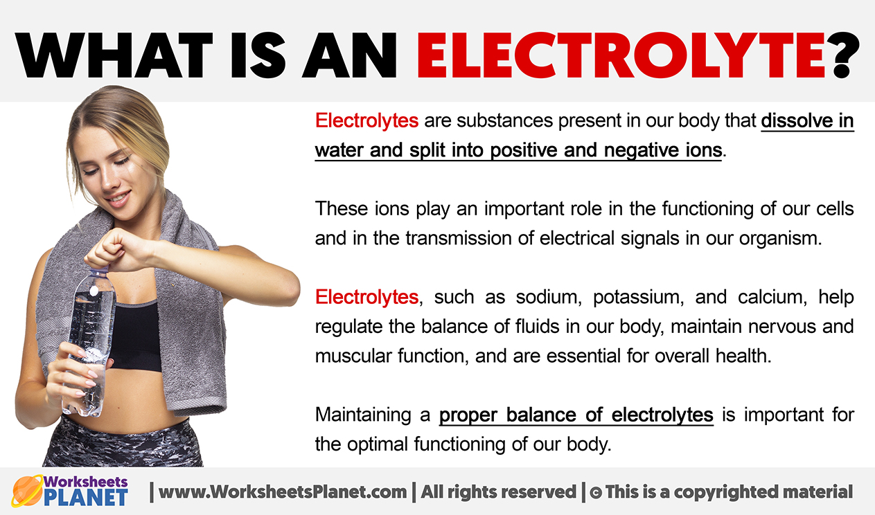 Electrolyte balance for optimal function