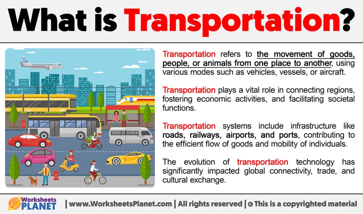 What is Transportation Definition of Transportation