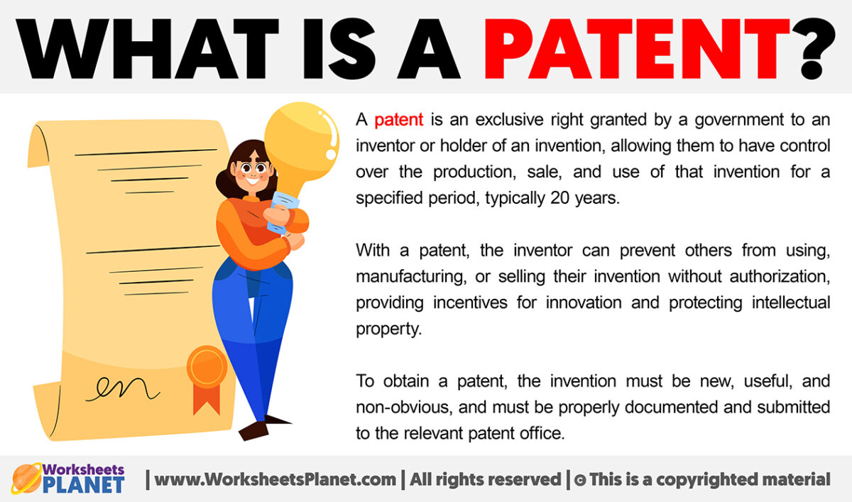 What is a Patent Definition of Patent