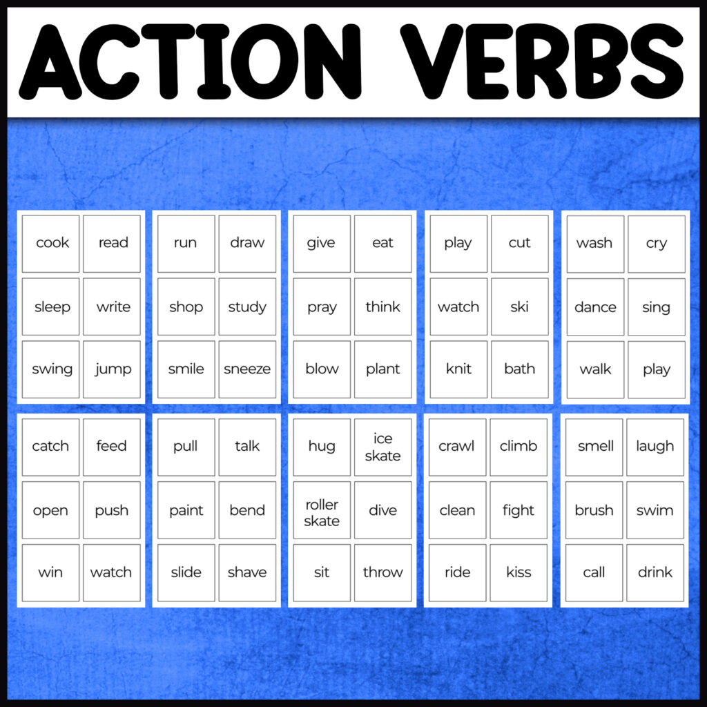 Action Verbs For Kids