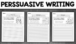 Perssuasive Writing Activity For Kids