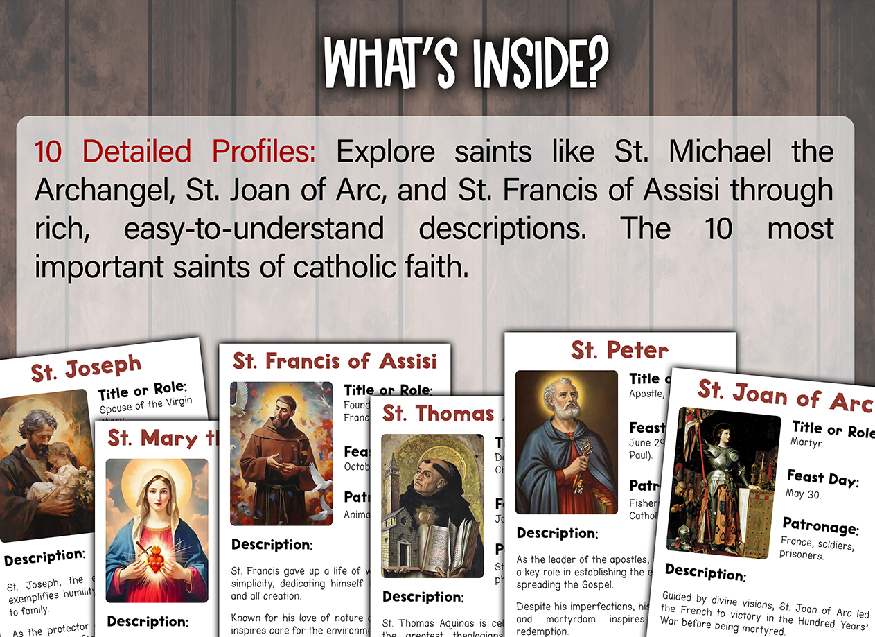 Catholic Saints Activity For Kids