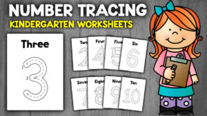 Kindergarten Number Tracing Worksheets