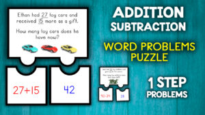 One Step Addition And Subtraction Word Problems