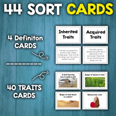 Inherited Acquired Traits Cards Activity